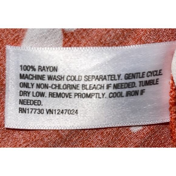 DVF Diane Von Furstenberg x Target XL Midi Ginkgo Wrap Orange Dress - Picture 6 of 9